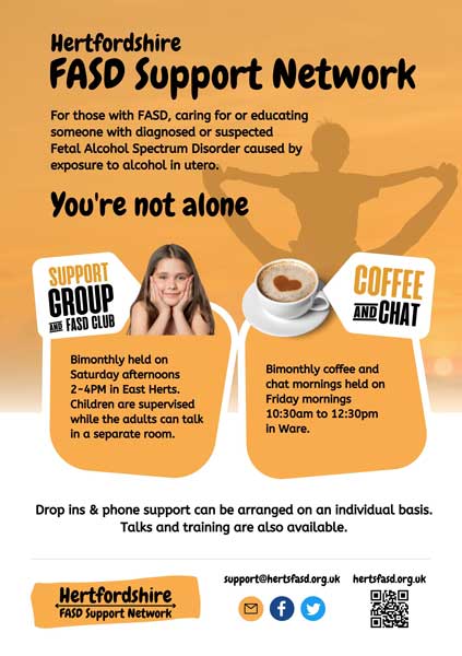 A5 Herts FASD Support Network poster