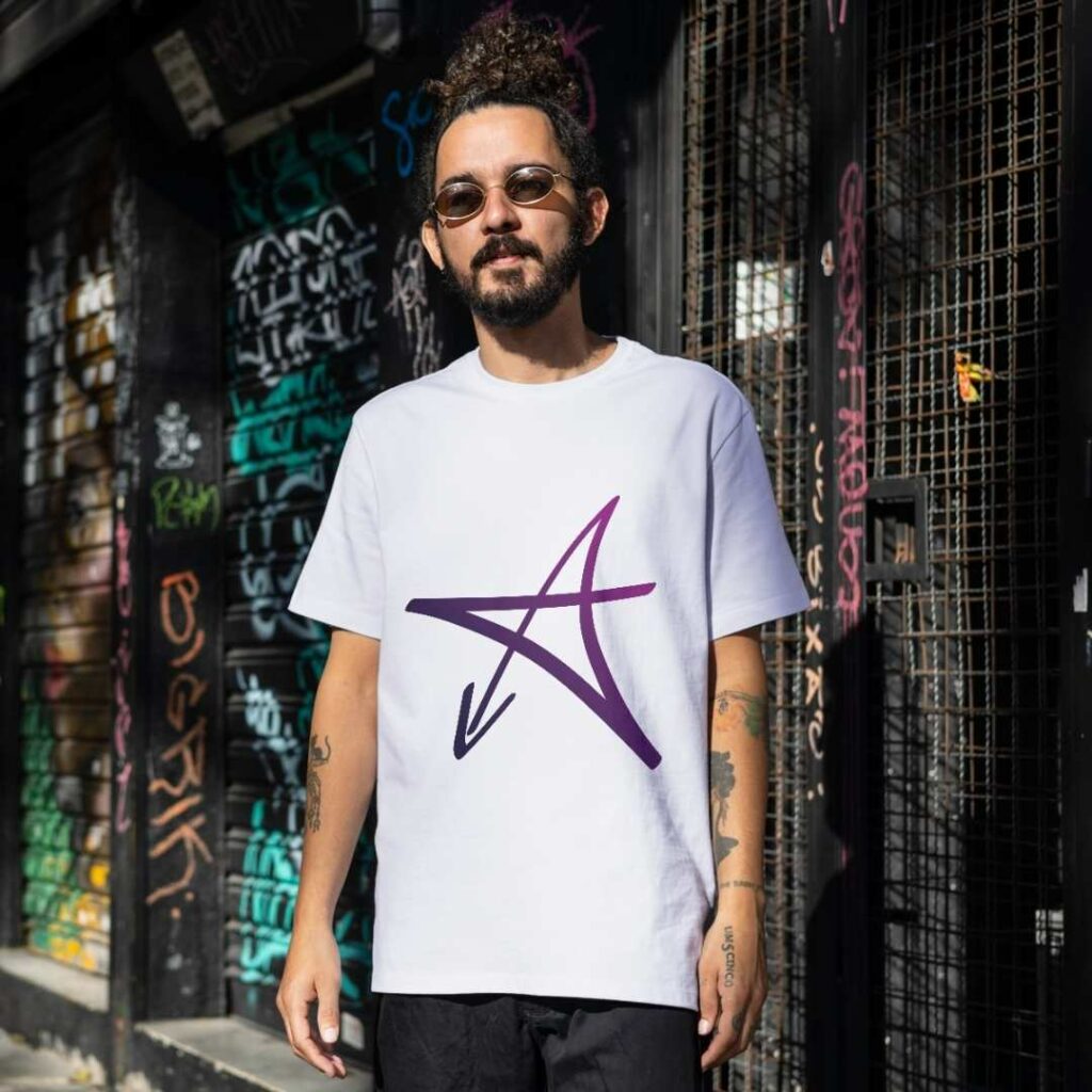 A Star t shirt with person